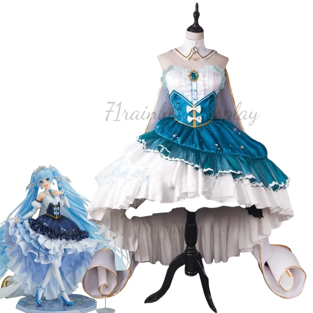 2019 Schnee Mikku Cosplay Anime Mikuu Cosplay Kostüm Weihnachten Roleplay Uniformen Kleid MIKUU Cosplay