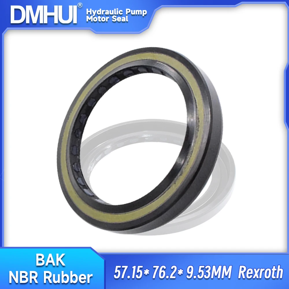 

DMHUI NBR Rubber Shaft Oil Seal 57.15x76.2x9.53 mm Construction Machinery Repair Parts BAKHDSN Type ISO 9001:2008