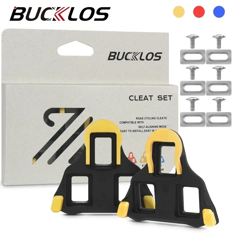 

BUCKLOS BH10 BH11 BH12 Road Bike Pedal Cleats for Shimano SPD-SL Locking Cycling Pedals Cleat 0/2/6 Degree Cycling Accessories