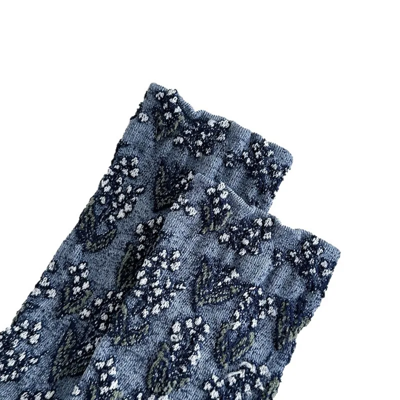 1/5 أزواج الخريف الشتاء الرجعية الإغاثة نمط المرأة الجوارب موضة تنوعا عادية التراص الجوارب أنيقة بسيطة منتصف جوارب أنبوبية #5