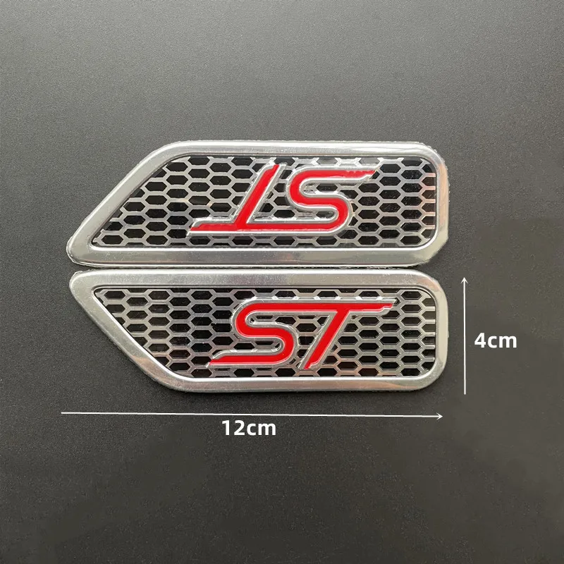 1Pair 3D Aluminum Emblem ST Sport Fender Side Sticker Badge Accessories For Ford Focus 2 Fiesta Ranger Fusion Mondeo Mk2 Mk4