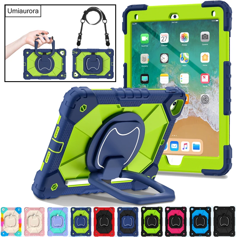 

Для iPad 5th 6th 9.7 7th 8th 9th 10.2 10th 10.9 11-го поколения 11 дюймов A16 Противоударный чехол для планшета с кольцом-подставкой Прочный Funda