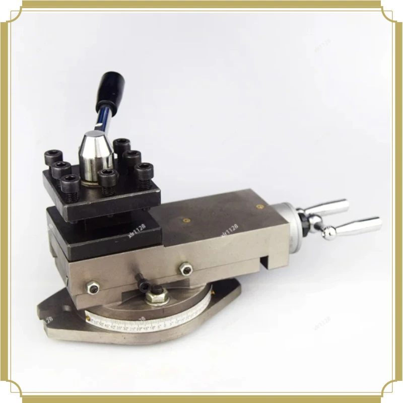 

Lathe Tool Post Assembly 4-Way Square Tool Holder Small Slide Parts For 210 Mini Lathe