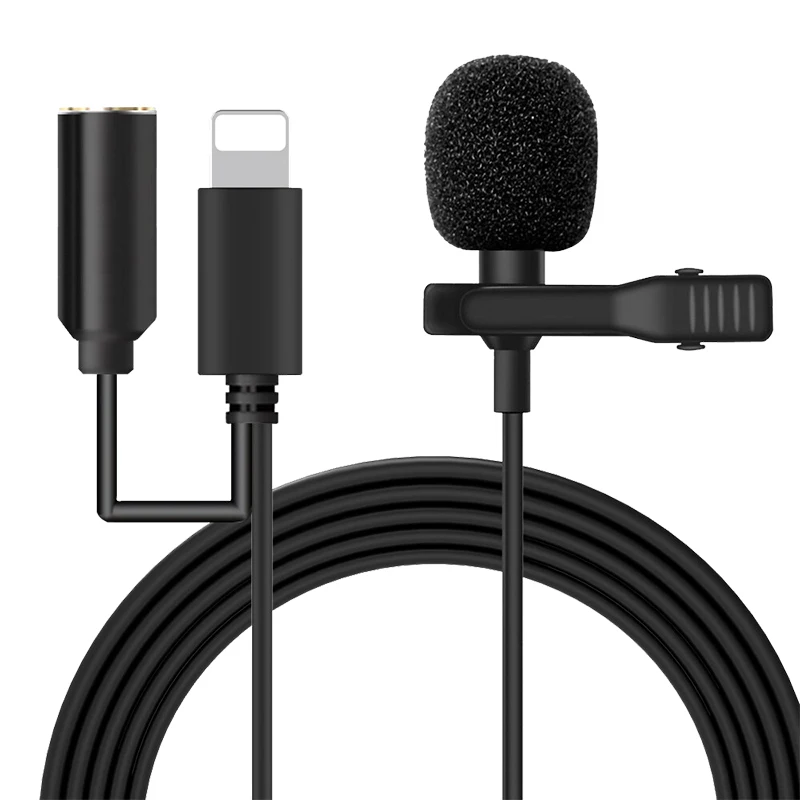 POWERMASTER JH-041-A LIGHTNING GİRİŞLİ AND HEADPHONE GİRİŞLİ YOUTUBER LAVALIER microphone