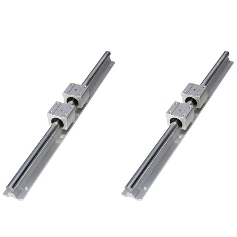 

Linear Rails And Bearings,2Pcs Linear Guide Rail 500Mm +4Pcs Linear Bearing 12Mm Slide Blocks SBR12UU