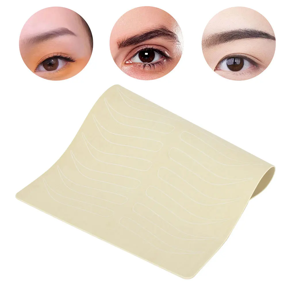 

Silicone Eyebrow Practice Skin Flexible Tattoo Training Tool Realistic Texture for Beginners and Artists Eyebrow Practice Skin