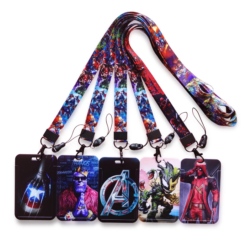 Disney Boys ID Card Holder Business Badge Card Case Frame ABS Employee Case Cover Student Lanyard Name Card Case