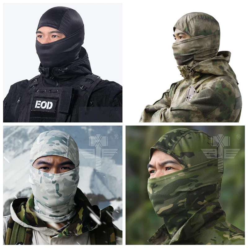 Military Tactical Men Camo Balaclava Full Face Scarf for CS Wargame Hunting Ski Sports