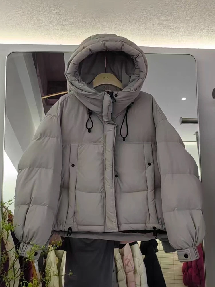 Version coréenne décontracté ample épais duvet de canard blanc hiver nouveau manteau