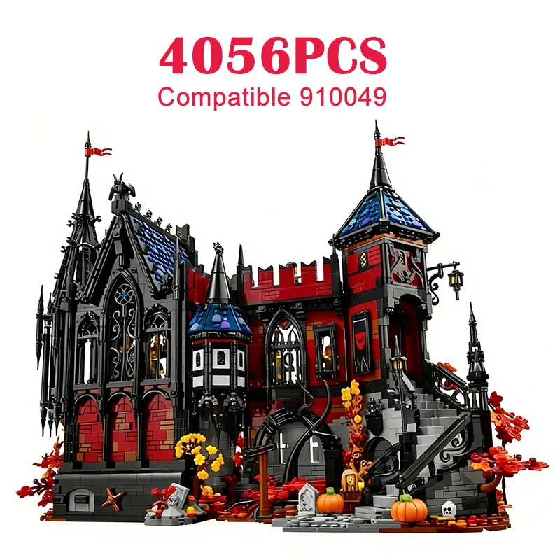 4056pcs Vampire House Model Bouwstenen Street View Kasteel Monteren Bakstenen Speelgoed Voor Kind Volwassen Verjaardagscadeau Compatibel 910049