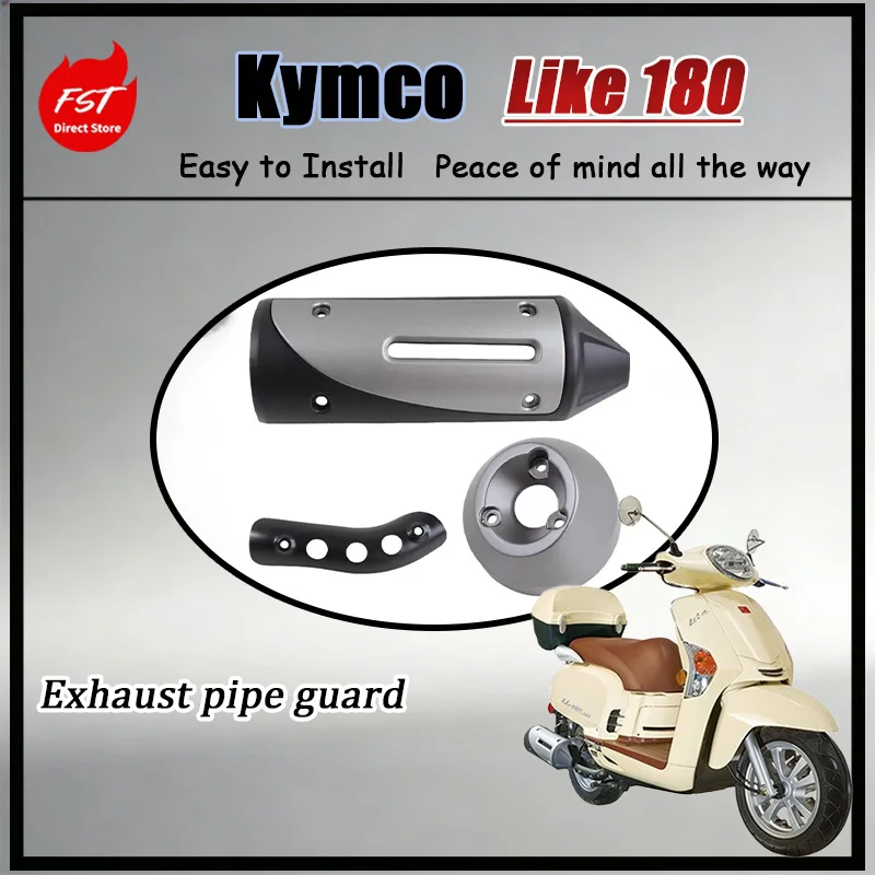 KYMCO LIKE180 OEM Muffler Protector Cover Exhaust Heat Shield Factory Original (Screws & Gaskets Not Included)
