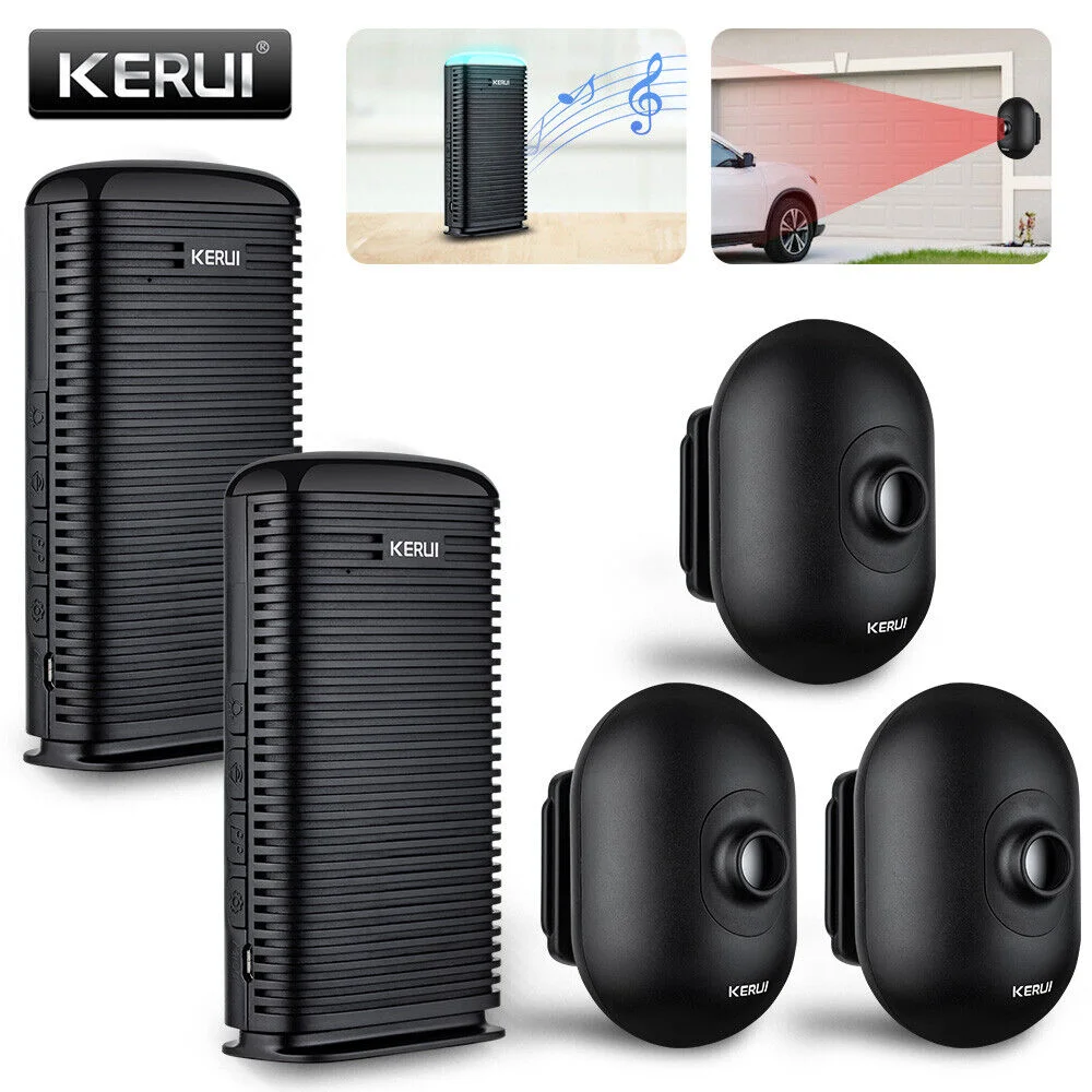 KERUI DW9 Driveway Alarm Wireless Security Waterproof Outdoor PIR Motion Detector Garage Welcome Burglar Alarm System Patrol