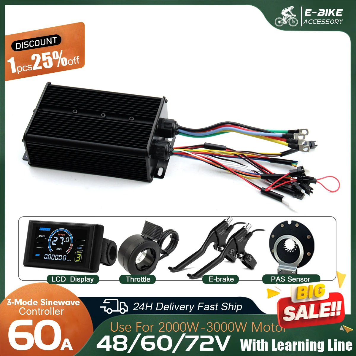 Ebike Sinewave Thre… - image