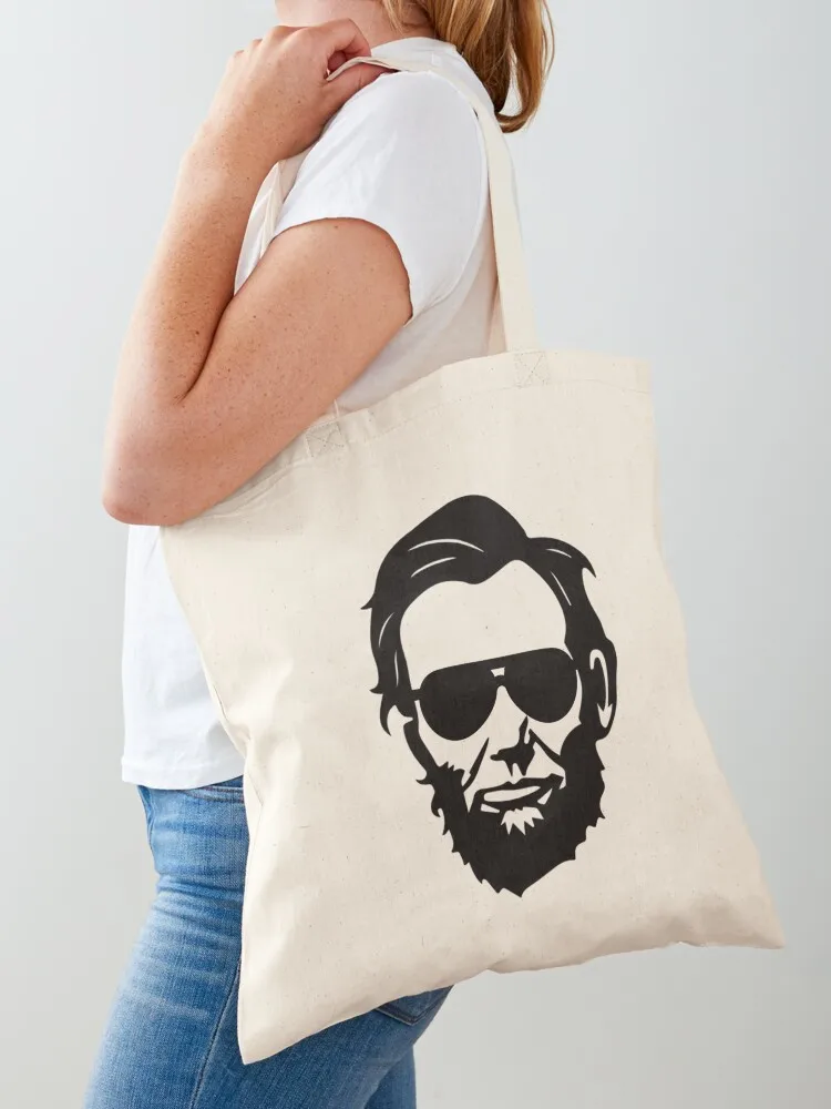 Funny Abraham Lincoln Sunglasses Honest Abe USA Tote Bag Fabric bag Women's shopping bag sacs de shopping Canvas Tote