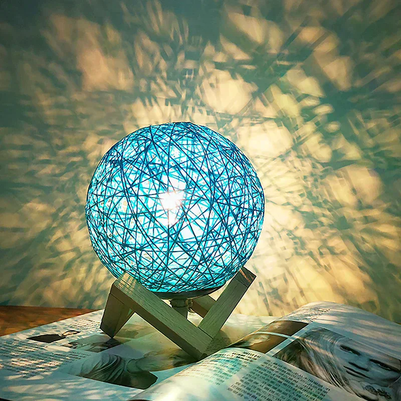 Round Concise Hand-woven Rattan Vine Ball Pendant Lampshade Light Lamp Shades Light Accessories(20cm Diameter)