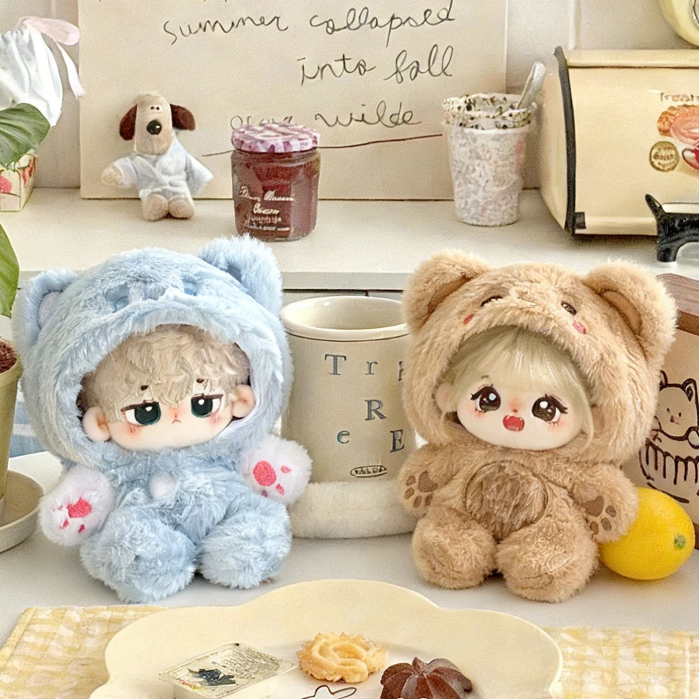 20cm Plush Doll Clothes Cute Animal Series Onesie Outfit New Cartoon Style Costume for Stuffed Toy Accessories