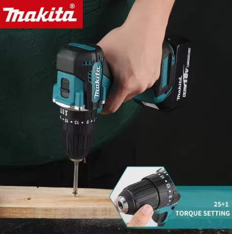 Makita DDF487 18V 410W Max Power Cordless Drill 10mm Electric Screwdriver Rechargeable Power Tool for Home And Workshop