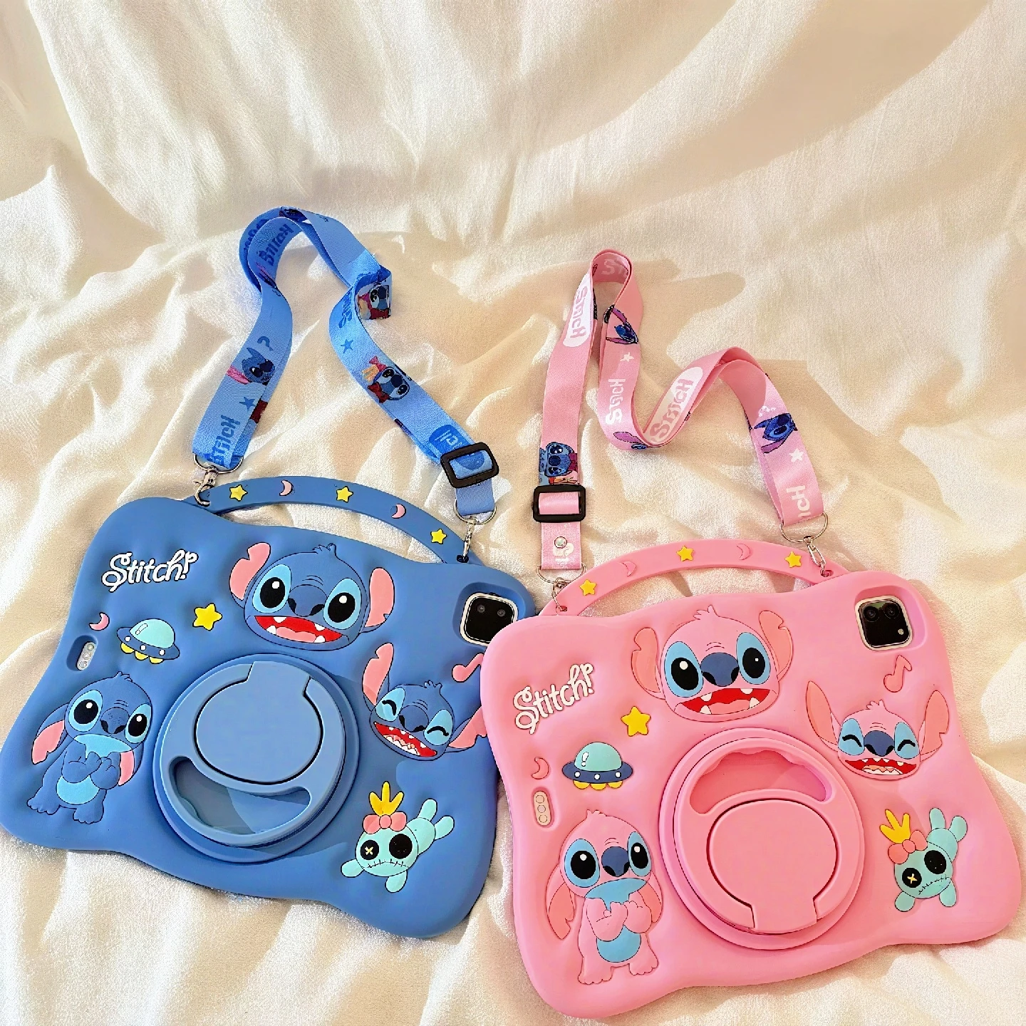 

Милый 3D-чехол-подставка из силикона с мультяшным Стичем для детских планшетов Samsung Tab A9 Plus X216B X218U X210 A11 Plus 11 дюймов