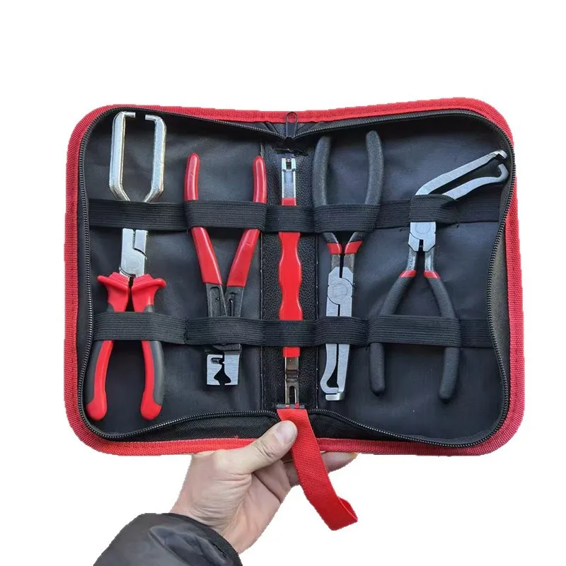 

5PCS Multi-Purpose Bolt Cutter Set, Automotive Fuel Line Pliers, Disconnect Pliers & Pry Bar Crowbar Kit