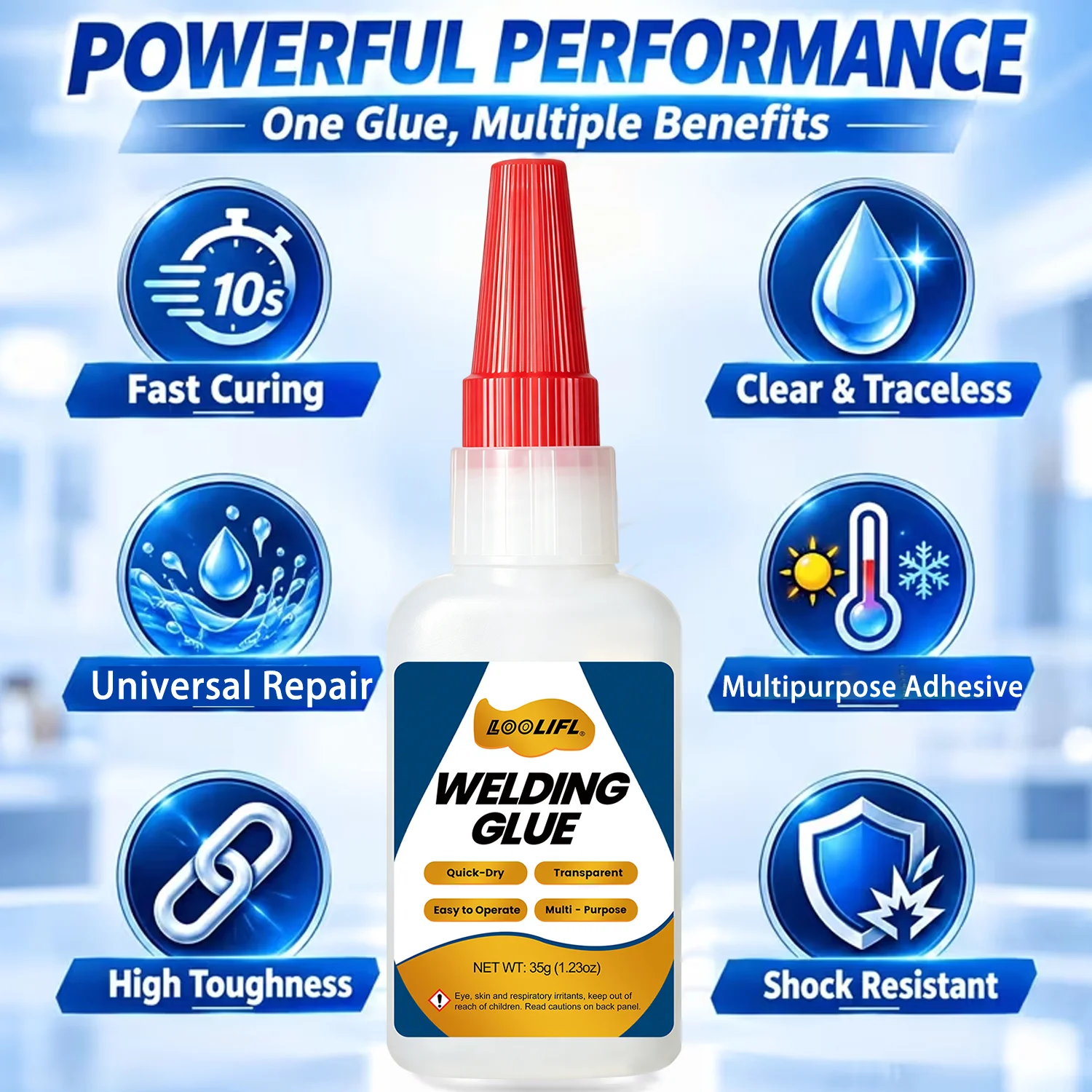 1/2/3/5Pcs 35G Extra Strong Super Oily Glue High-Strength Bonding Universal Welding Glue Fast Curing For Metal Plastic Wood DIY