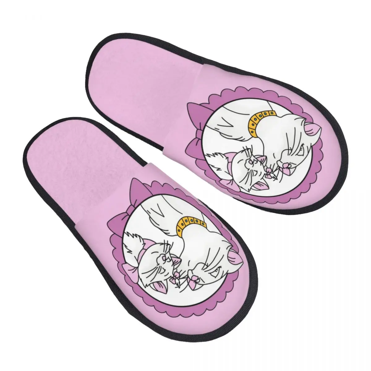 

Домашние тапочки с героями мультфильмов Marie Cat, женские удобные тапочки без шнуровки из пены с эффектом памяти, гостиничные тапочки