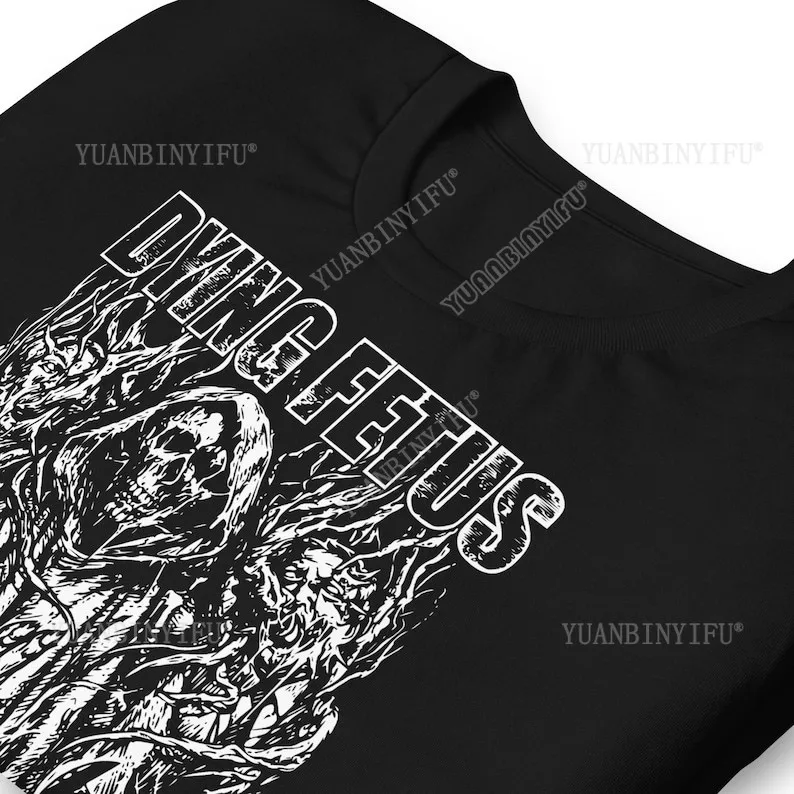 تي شيرت Dying Fetus Premium Brutal Death Metal Merch Fashion، Gothic Death Thrashing Melodic New Metal Band، قطن قصير الأكمام #2