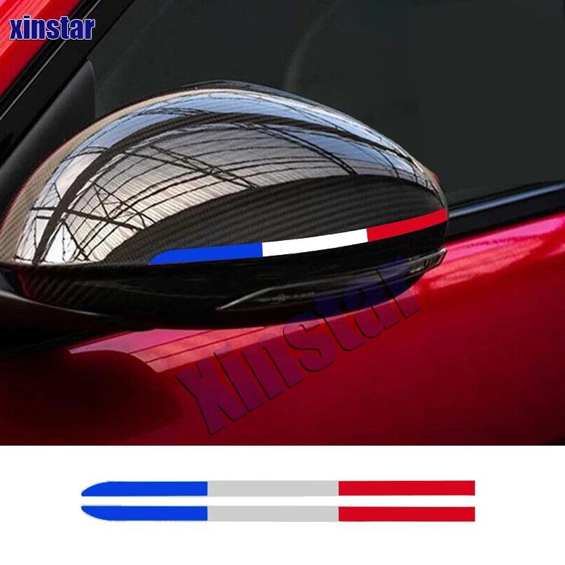 2X Car Rearview Mirror Sticker For Renault Zoe Clio Koleos Kangoo Trafic Kwid Espace Master Symbol Twingo Auto Accessories