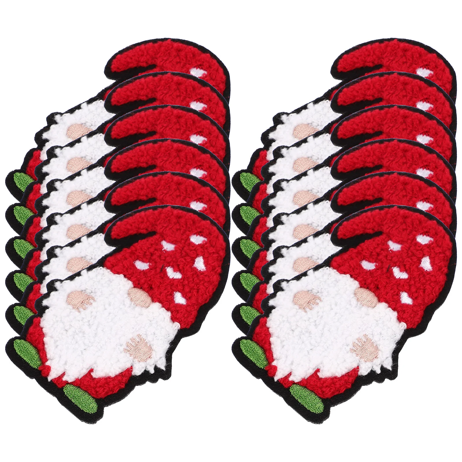 12 Pcs Christmas Patch Embroidery Adorable Hat Patches Lovely Clothes Decor Nutcracker DIY Craft Shirt