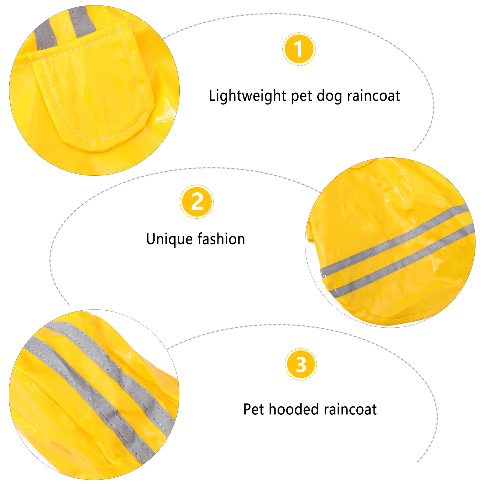 

Pet Raincoat Hooded Clothing Apparel Dog Fashion Rainy Day Poncho Full Coverage Rainwear