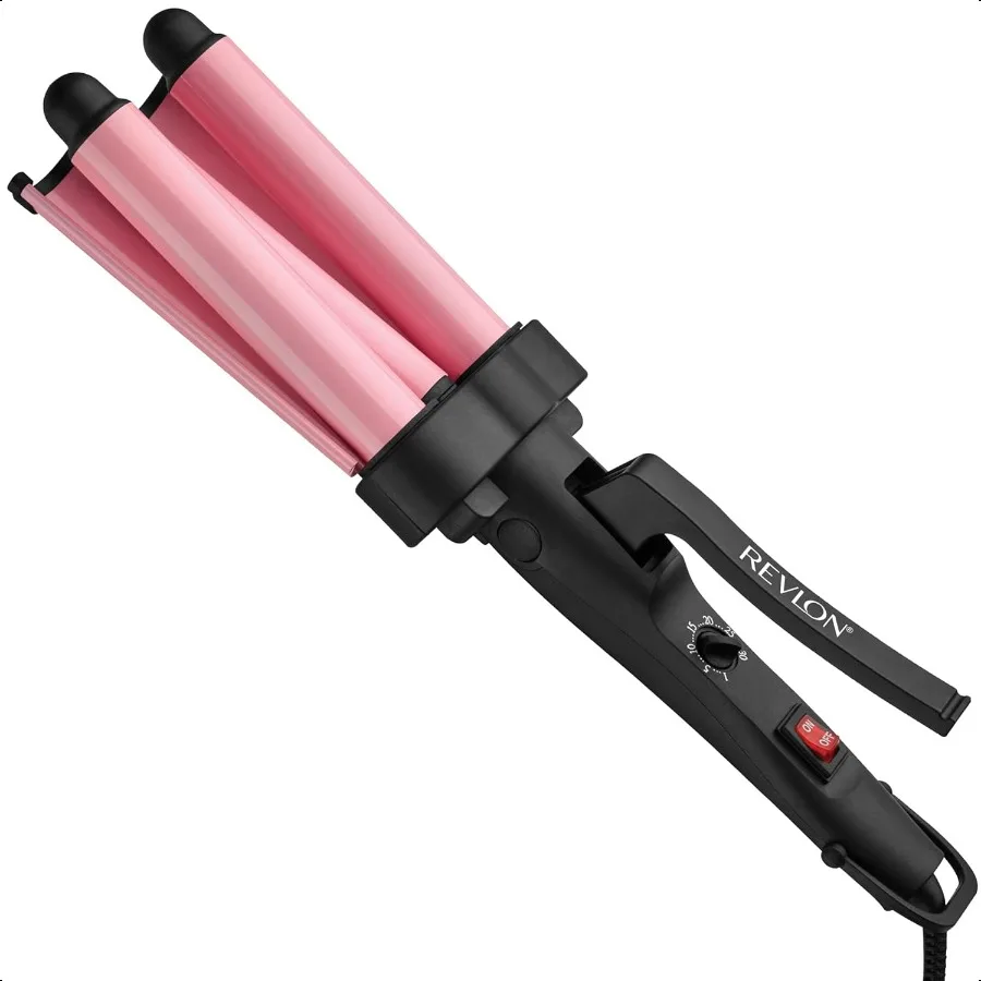 

Revlon 3-х бочек Jumbo Hair Waver Долговечные естественно выглядящие волны Розовый