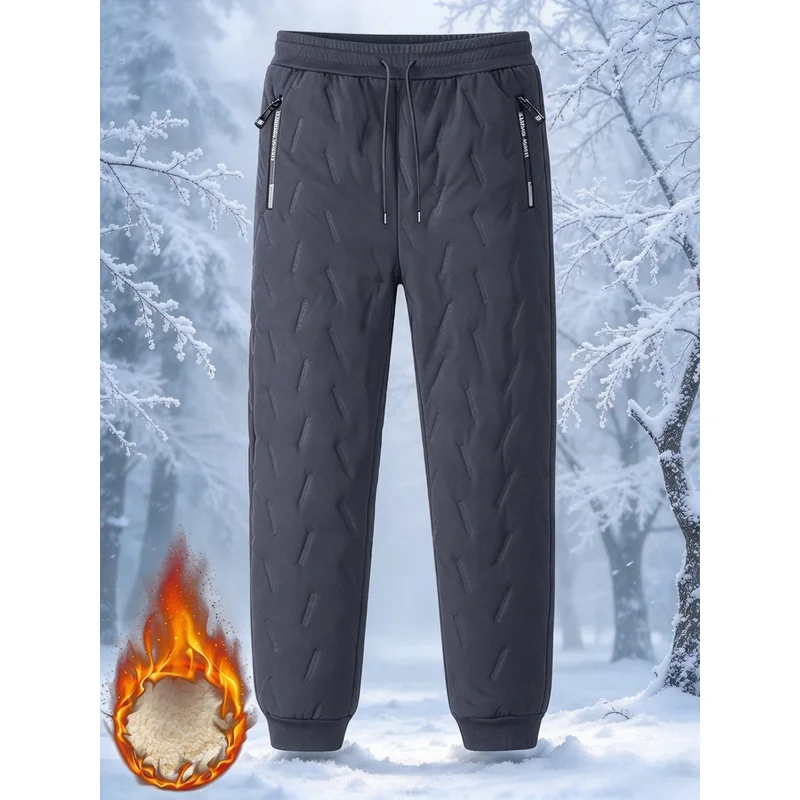 Men's Padded Pants Men Thermal Pants Man Winter Male New in Down Coats Winter Fleece Lined Woman Jogger Down Setup Golf Sets Cap