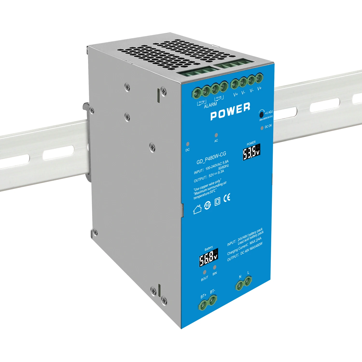 

POEPLUS 480W Industrial Power Supply| DIN |for starlink 7*24hours non-stop information base core power supply manager