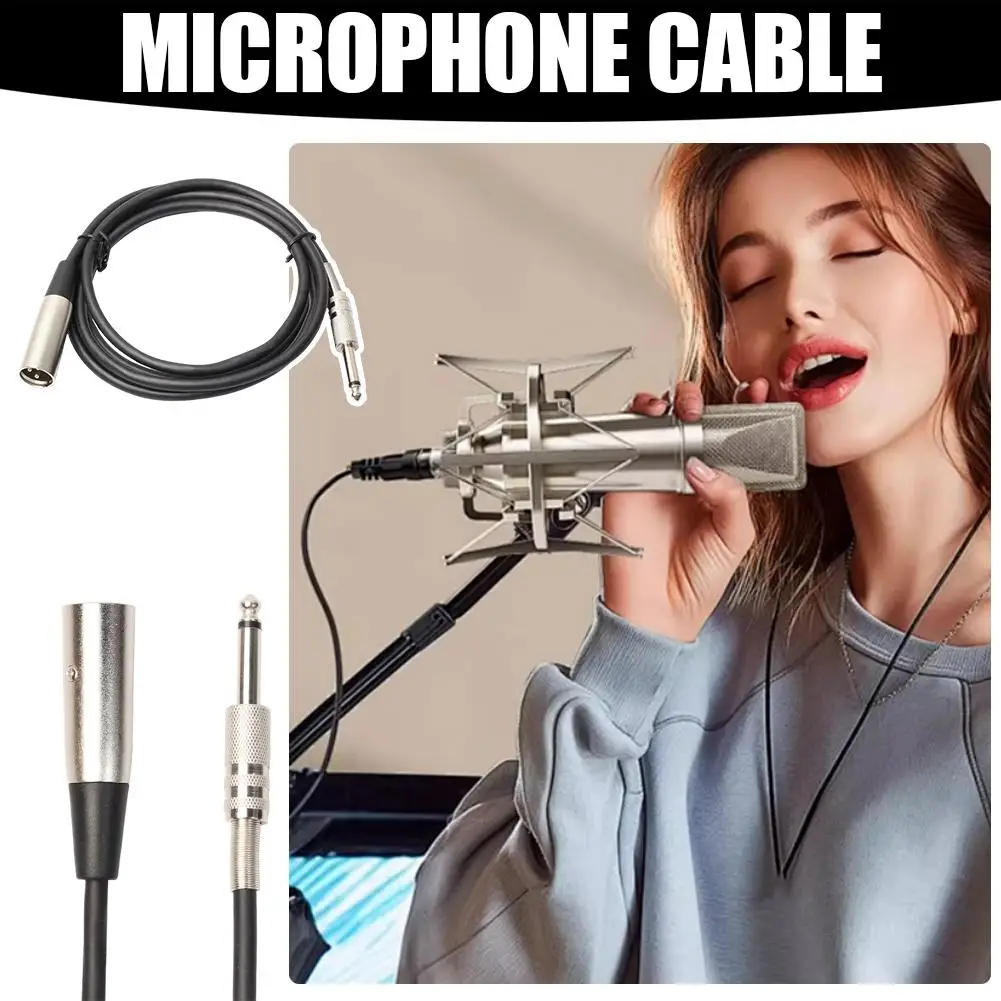 Microphone Cable Zinc Alloy Double Two Card Public 6.35 Sound Connection Microphone Cannon Core Cable K1u6