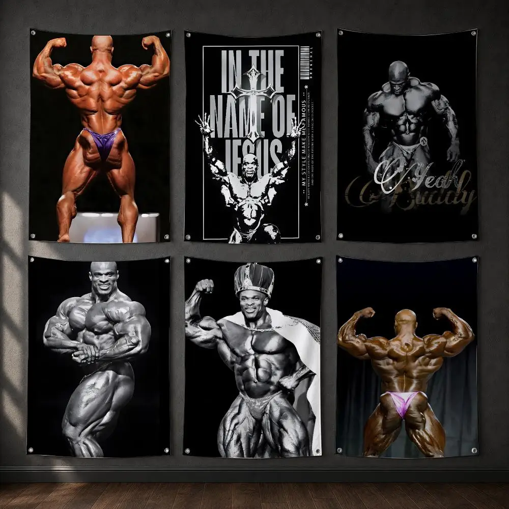 Ronnie Coleman Bodybuilding Legend Flags Tapestry Polyester Digital Printing Banner For Garage Wall Art Out Door Decoration