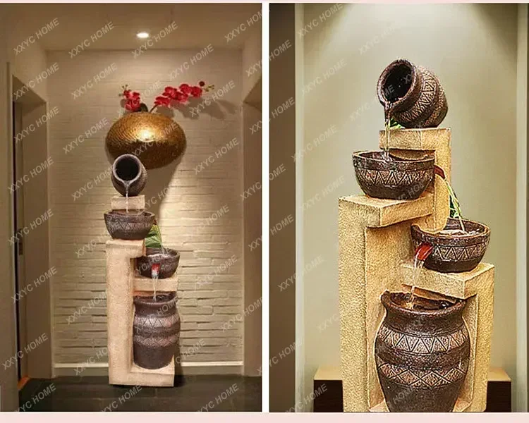 Water Fountain Craft Decoration Rockery Waterscape Home Craft Decoration Living Room Indoor Opening Creative European Style