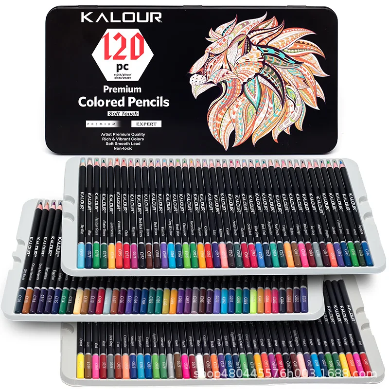 Ensemble de crayons à dessin pour étudiants professionnels, crayons de couleur pour artistes adultes, fournitures d'art professionnelles, ensemble de crayons de document d'art, 120