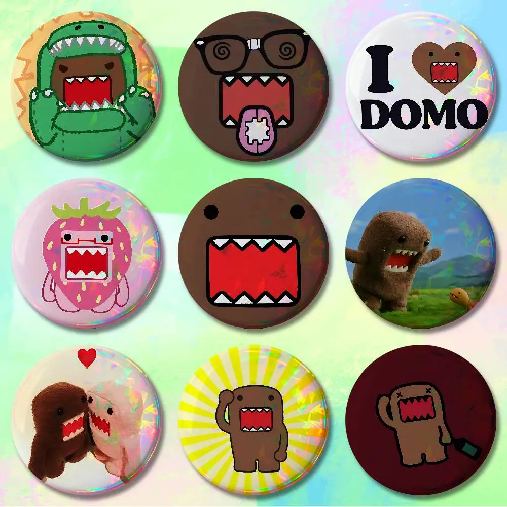 

D-Domo Cute K-Kuns 58mm 44mm HD Print Brooch Badges Pretty Derby Round Display Brooches Lapel Pins