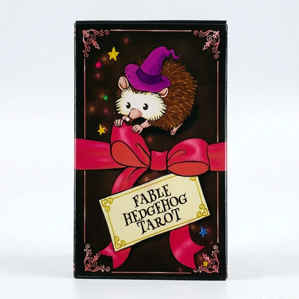 Cartas de tarot Fable Hedgehog de 12x7 cm para principiantes con guía en papel, lindas cartas de tarot para adivinación, meditación y regalos