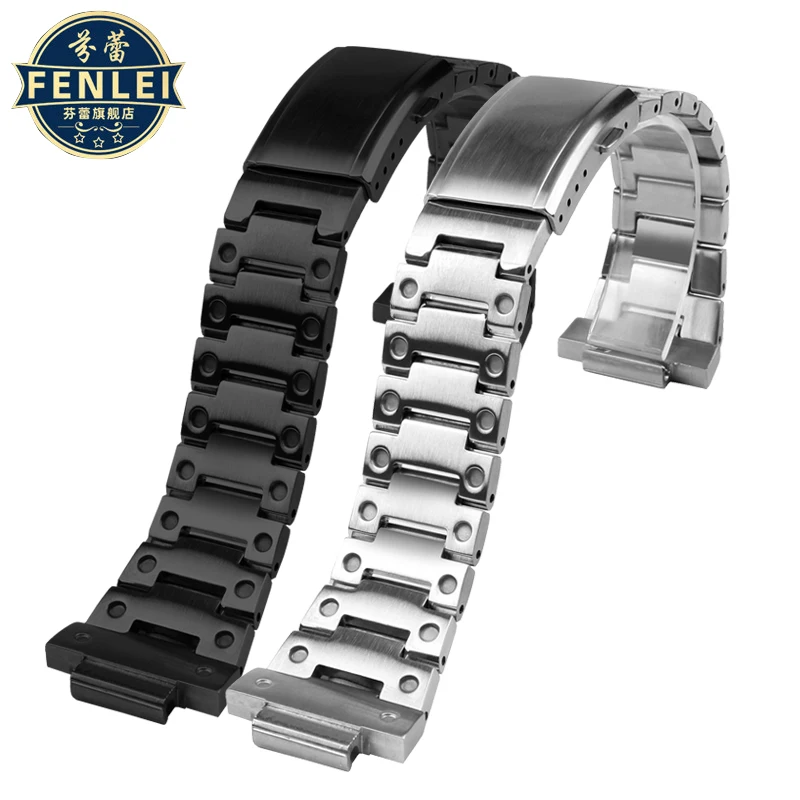 16mm Solid Stainless steel Watch Strap For Casio G-Shock Small steel cannon GM110 GM-110B GM-110G Refit Watchband Bracelet Chain