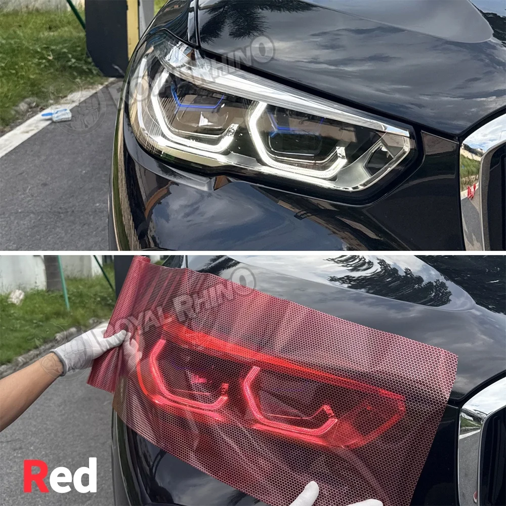 

Автомобильный светильник, задний фонарь, оттенок, виниловая сотовая пленка для фар, наклейка, пленка для лампы, легкая наклейка для украшения автомобиля мотоцикла