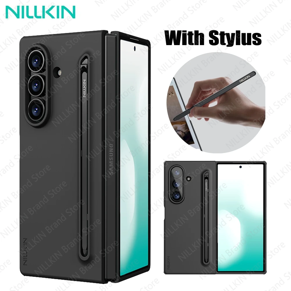 

For Samsung Galaxy Z Fold 7 Case With Stylus NILLKIN Flex Pure Fold Case Soft liquid Silicone Back Cover For Samsung Z Fold7