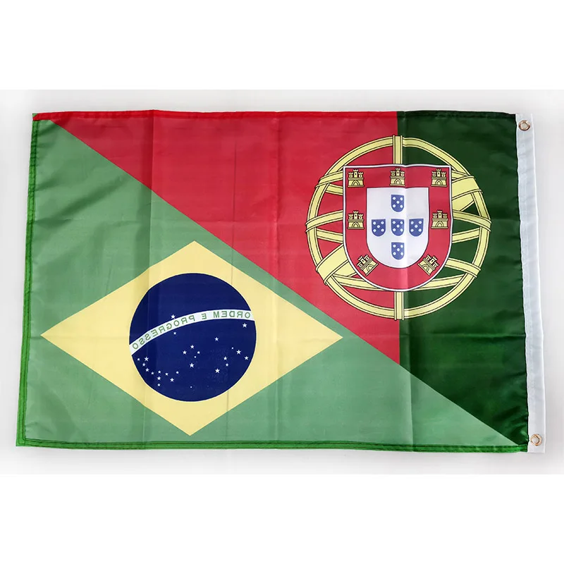 Portugal Brazil Flag Friendship 2ft*3ft (60*90cm) 3ft*5ft (90*150cm) Size Christmas Decorations Flag Banner