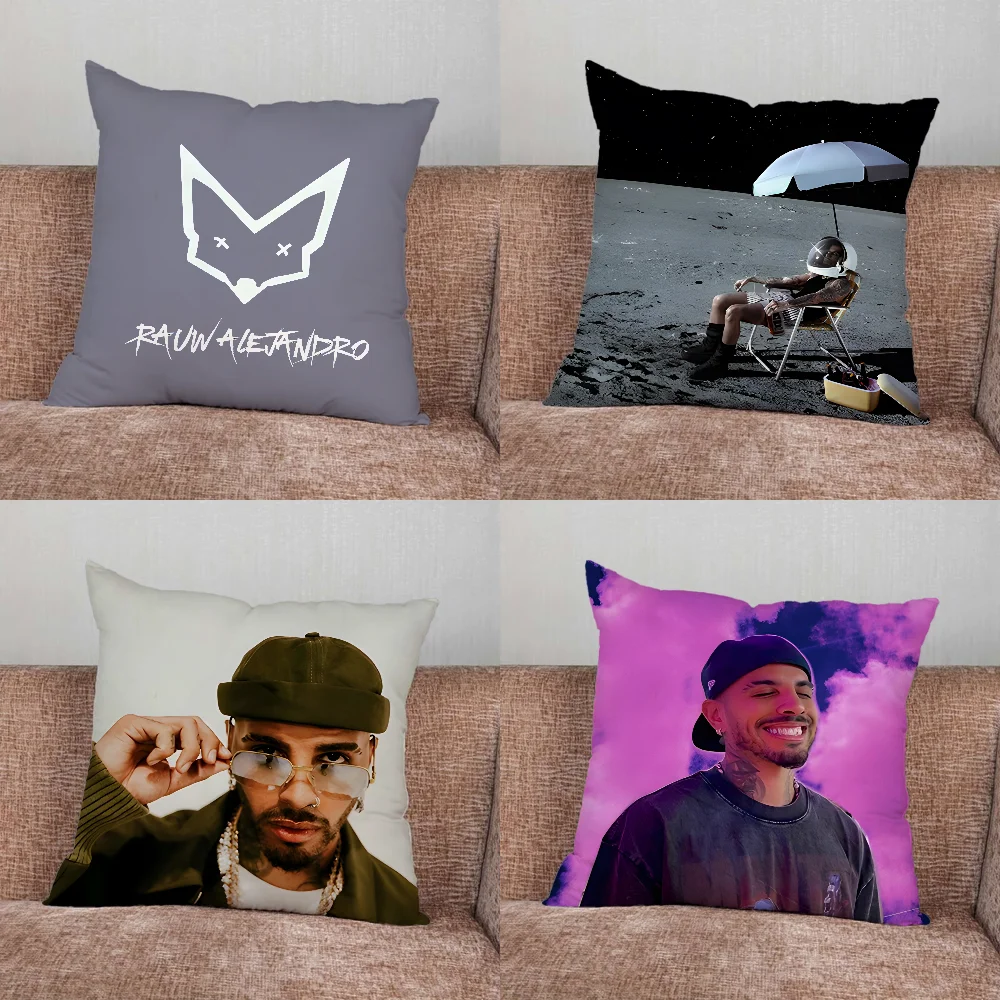 

R-Rauw A-Alejandro Rapper Pillow Case For Home Bedroom Car Office Decoration Living Room Sofa Cushion Cover Suitable