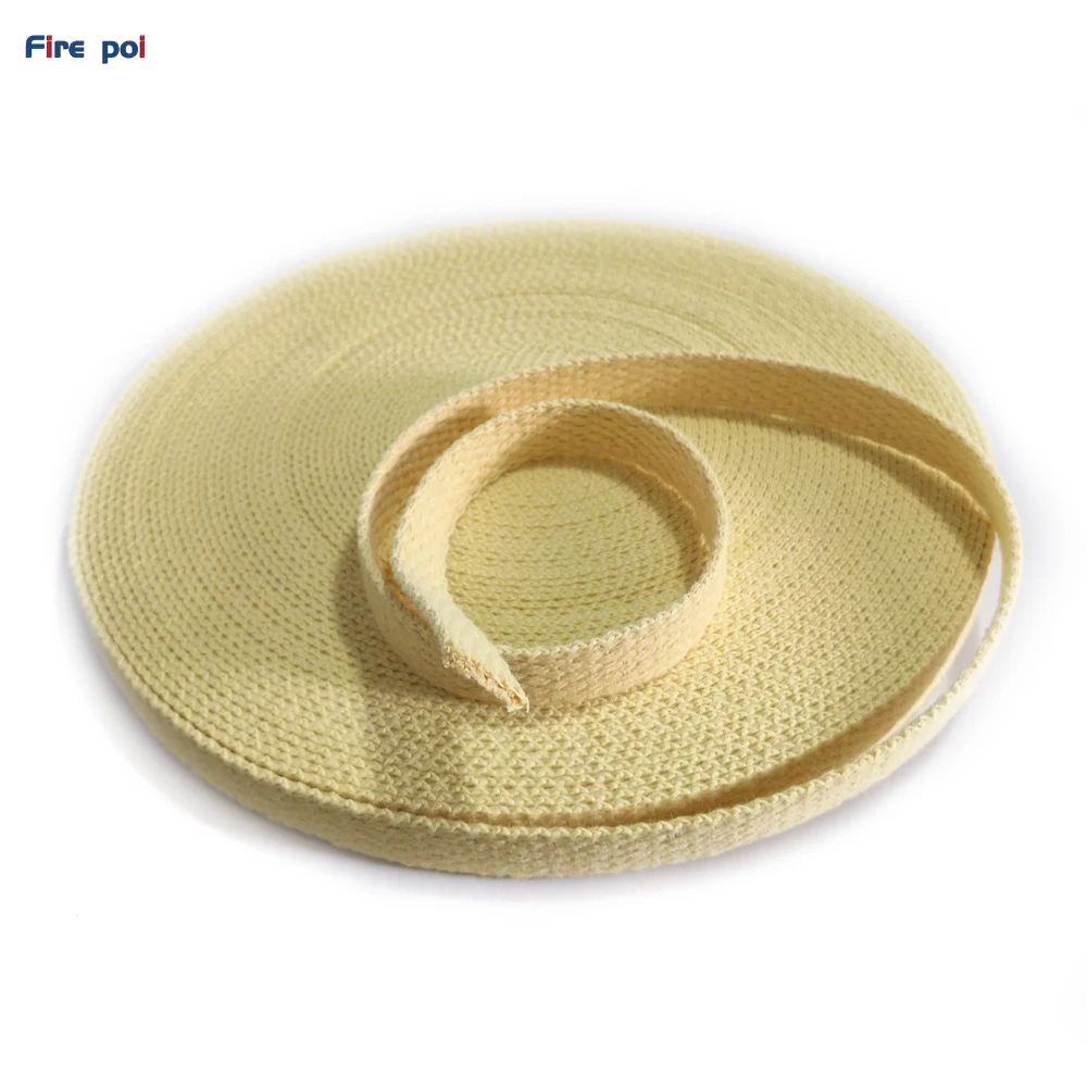 Fire flowing art prop wick Width 19mm thickness 3mm 100% Kevlar wicking  PuR Flat Wicking