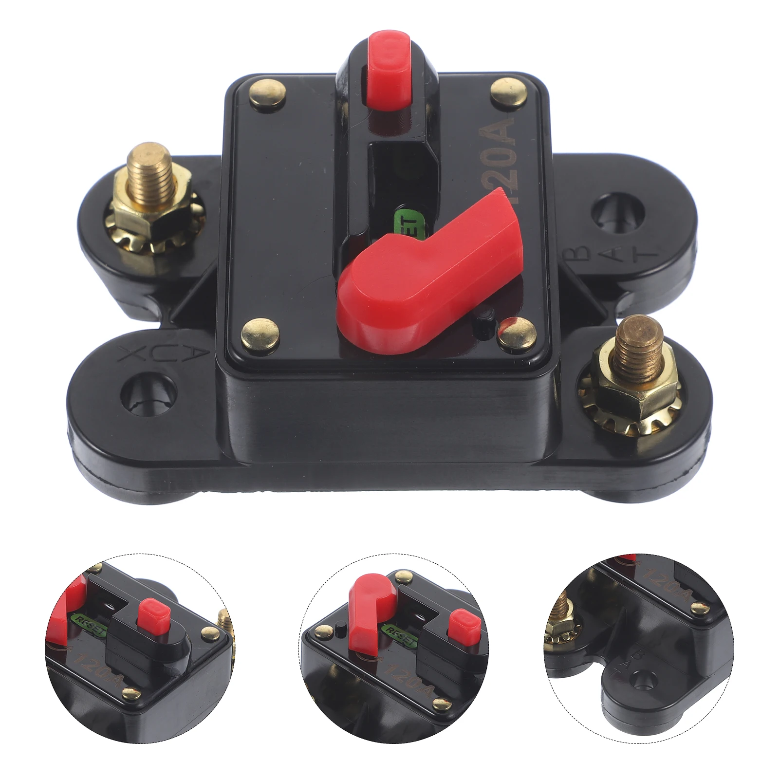 

120 Amp Circuit Breaker Auto Car Marine Boat Bike Audio Terminal Manual Reset Push Button Kill Switch Surge Protection Inline