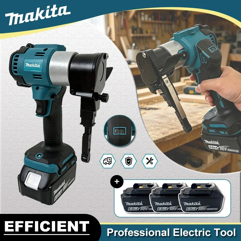 

Makita Brushless Cordless Belt Sander Portable Straight Sanding Machine Multifunctional Metal Wood Polishing Derusting PowerTool