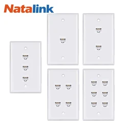 Natalink 1Pack Cat 6 Ethernet Wall Plate, Ethernet Wall Plate Female-Female Removable Compatible with Cat6/5/5e Ethernet Devices