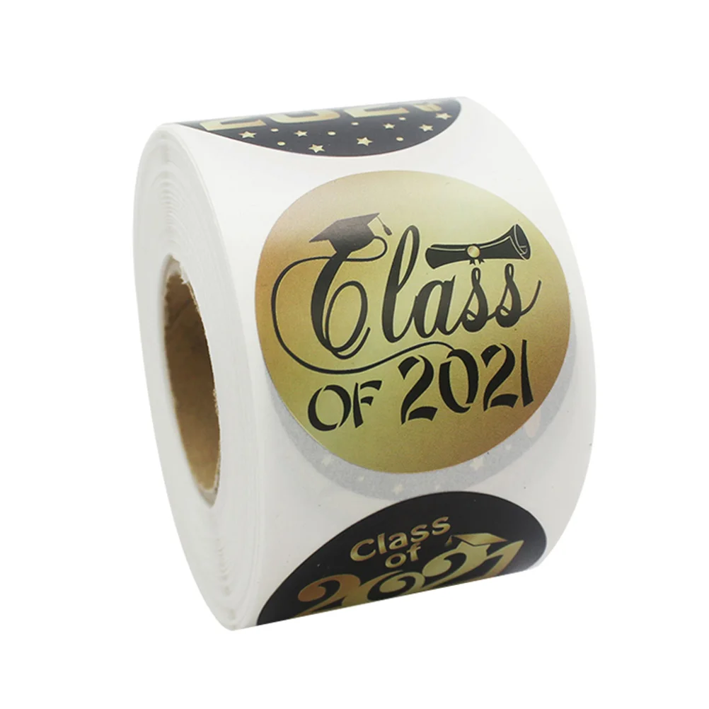 

Graduation Stickers Adhesive Labels Sealing Paper Crafts Gift Bag Wedding Party Supplies Round Design Decor
