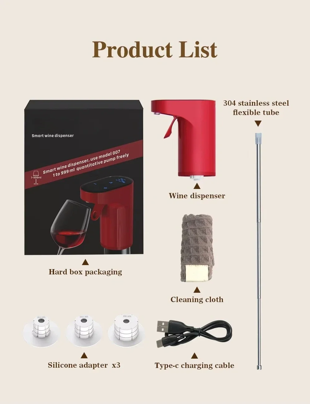 Digital Wine Aerator Pourer Hot Beverage Dispenser Redsack Wine Dispenser for Reds Perfect for Home Use