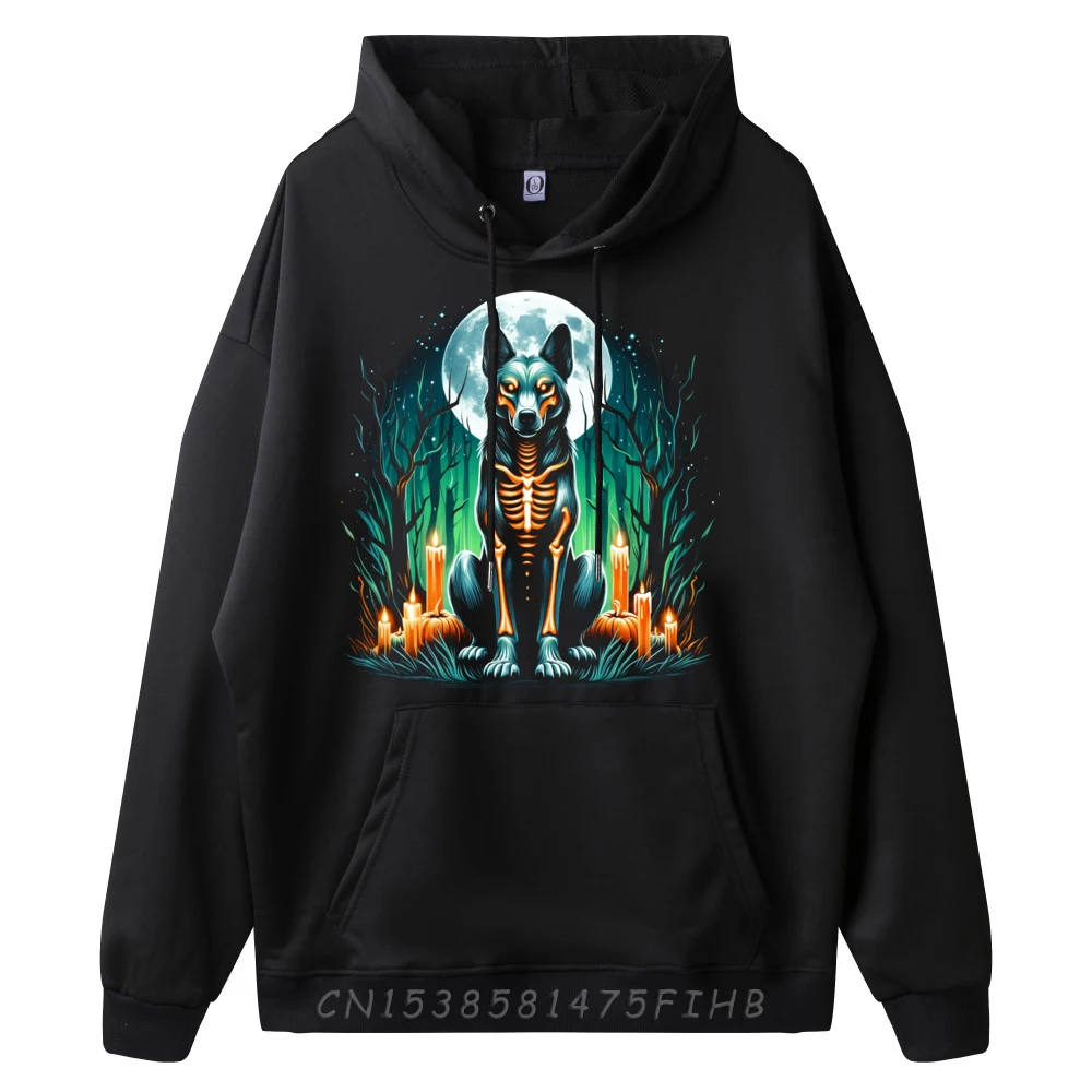 Cool Dingo Skeleton Halloween Christmas Birthday Vintage Sweatshirts High Quality Men's Hoodie Figures